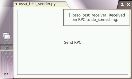 Screenshot of LibOSSO sample application
