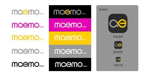 Variants of maemo.org logo 