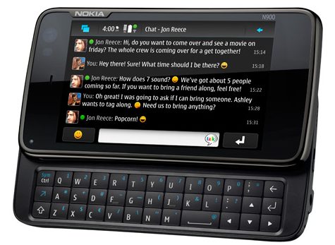 Photo of N900 with open keyboard