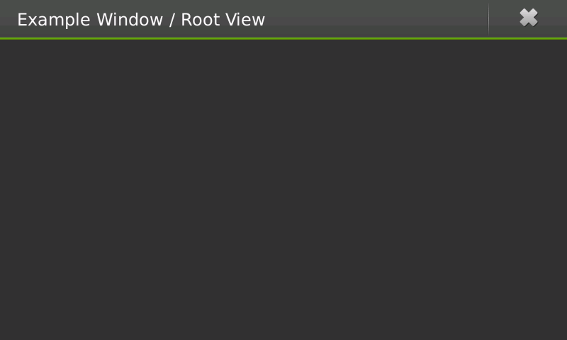 Screnshot of root window