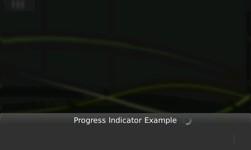 Screenshot of progress indicatior