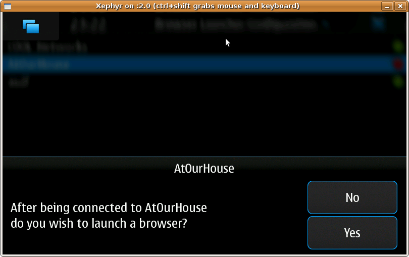 Screenshot of Wifi Assistant launch settings
