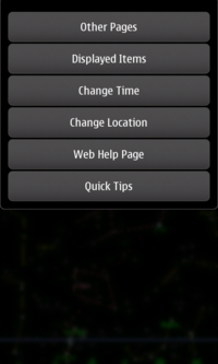Screenshot of Orrery main menu