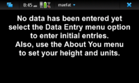 Screenshot of maeFat Initial Screen